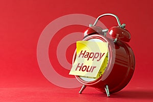 Happy hour with classic clock photo