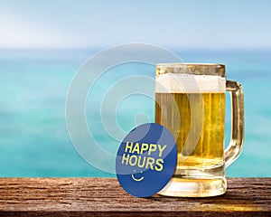 Happy Hour Concept for Bar, Cafe or Hotel Resort to Promote a Sp