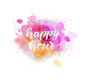 Happy hour lettering