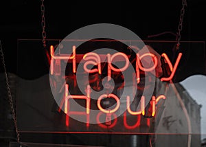 Happy hour neon light