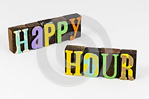 Happy hour party sign enjoy bar adult entertainment alcohol