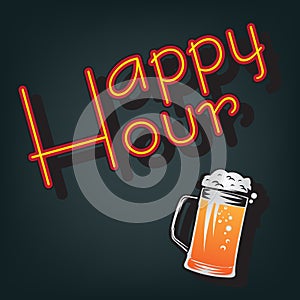 Happy hour poster