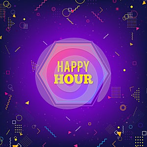 Happy hour purple modern background