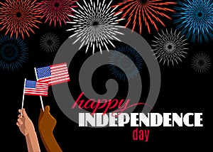 Happy Independence Day 4th of July placard, poster or greeting card