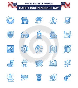 Šťastný nezávislost 25 ikona zabalit pavučina a vytisknout kola plechovka důstojník 