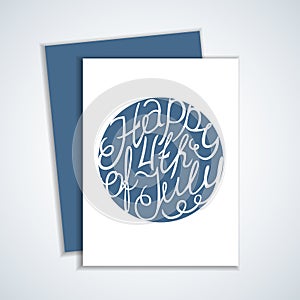 Happy Independence day card with handlettering