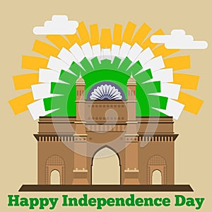 Happy independence day. Gateway. INDIA. vector EPS8f