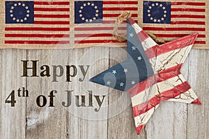 Happy Independence Day greeting 4th of July