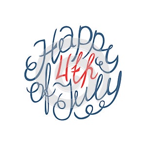 Happy Independence day handlettering element