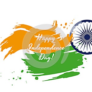 Happy Independence Day of India greeting card