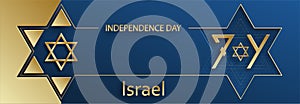 Happy Independence day of Israel card for festive 74 years nationalâ€™s anniversary of Israel