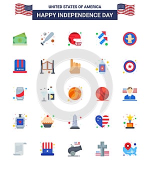 Happy Independence Day Pack of 25 Flats Signs and Symbols for american; firework; football; fire; united