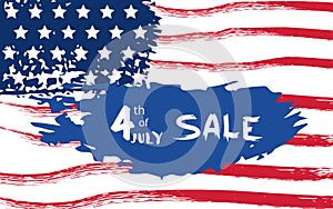 Happy Independence Day Sale. Vector illustration.