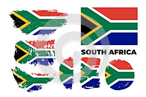 Happy independence day of South Africa with artistic watercolor country flag