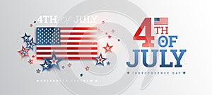 Happy Independence Day USA background with the United States flag. 4th of July USA independence day celebration vector