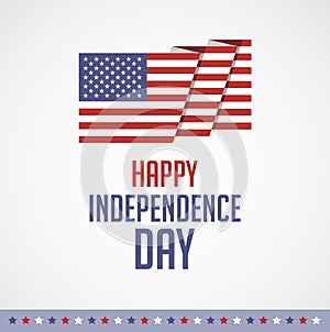 Happy Independence Day USA - Fourth of July greeting card vector