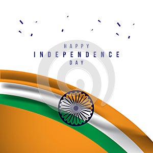 Happy India Independence Day Vector Template Design Illustration