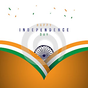 Happy India Independence Day Vector Template Design Illustration