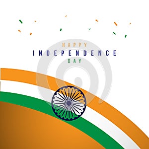 Happy India Independence Day Vector Template Design Illustration