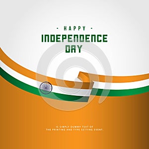 Happy India Independence Day Vector Template Design Illustration