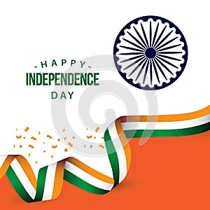 Happy India Independence Day Vector Template Design Illustration