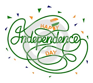 Happy India Independence Day Vector Template Design Illustration. Flag colors