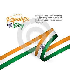 Happy India Republic Day Vector Design Illustration