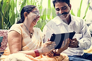 A happy Indian couple spending time together