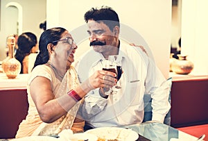 A happy Indian couple spending time together