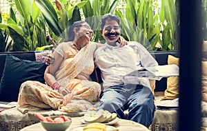 A happy Indian couple spending time together