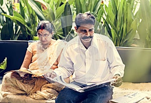 A happy Indian couple spending time together