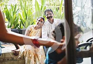 A happy Indian family