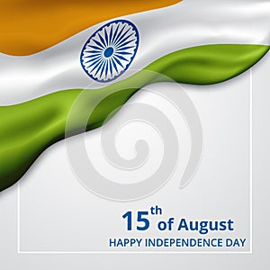 Happy Indian Independence Day celebration card