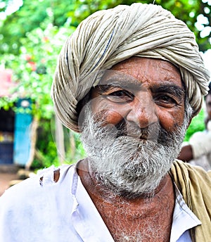 Happy Indian villager