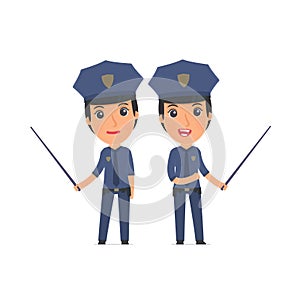 Happy and Intelligent Character Constabulary making presentation