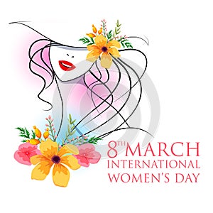 Happy International Women s Day 8th March greetings background