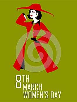 Happy International Womens Day 8th March greetings background