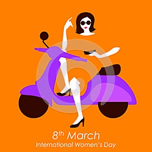 Happy International Womens Day 8th March greetings background