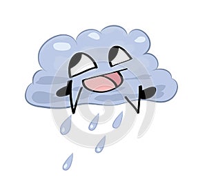 Happy  internet meme illustration of rain cloud