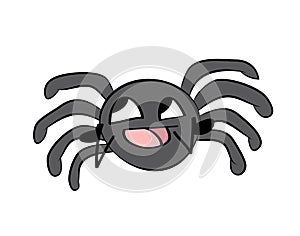 Happy  internet meme illustration of spider