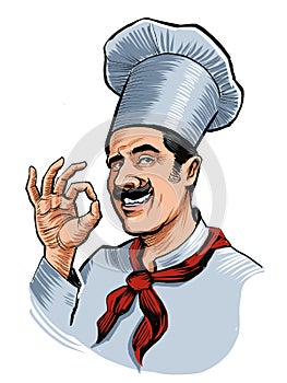 Happy Italian chef