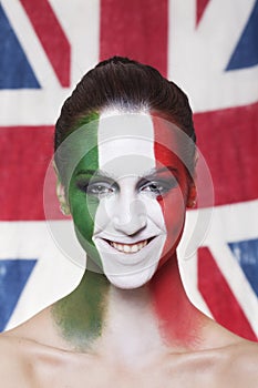 Happy italian supporter for FIFA 2014 during Italy VS England