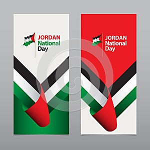 Happy Jordan Independence Day Celebration Vector Template Design Illustration