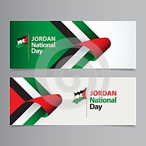 Happy Jordan Independence Day Celebration Vector Template Design Illustration