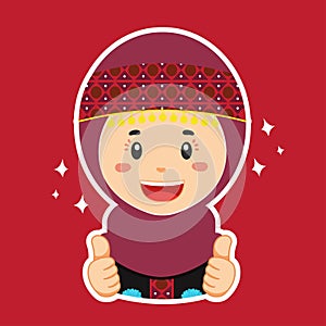 Happy Jordania Character Sticker photo