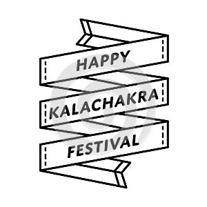 Happy Kalachakra festival greeting emblem