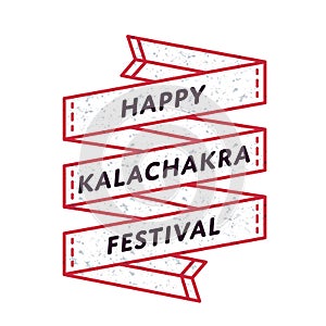Happy Kalachakra festival greeting emblem