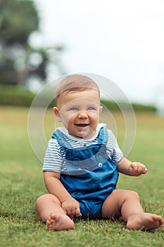 Happy kid laughing. Emotion face joy child. Close up portrait. Little boy smiling. Joyful, funny spring,summer day