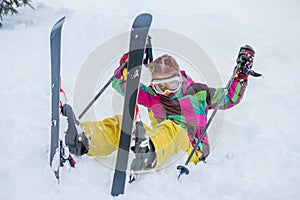 Happy kid in snow