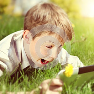 Happy Kid with Tablet